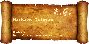 Mathern Galatea névjegykártya